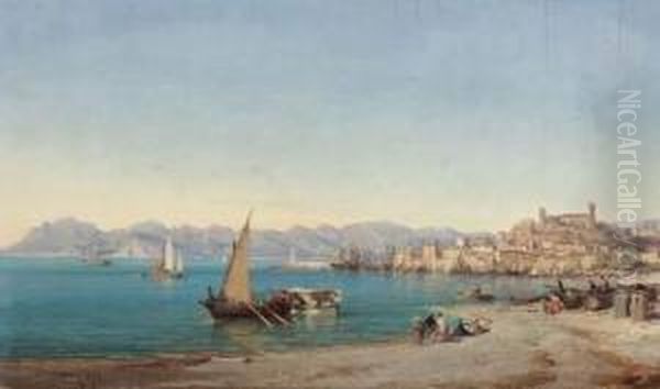 La Baie De Cannes Oil Painting by Vincent Courdouan