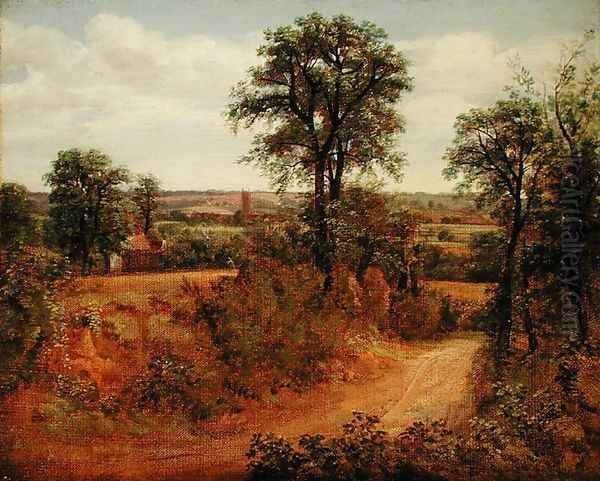 A Lane near Dedham, c.1802 Oil Painting by John Constable