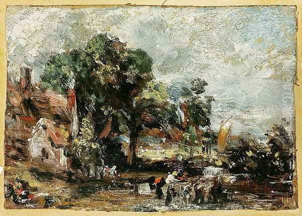 Sketch for The Haywain c.1820 Oil Painting by John Constable