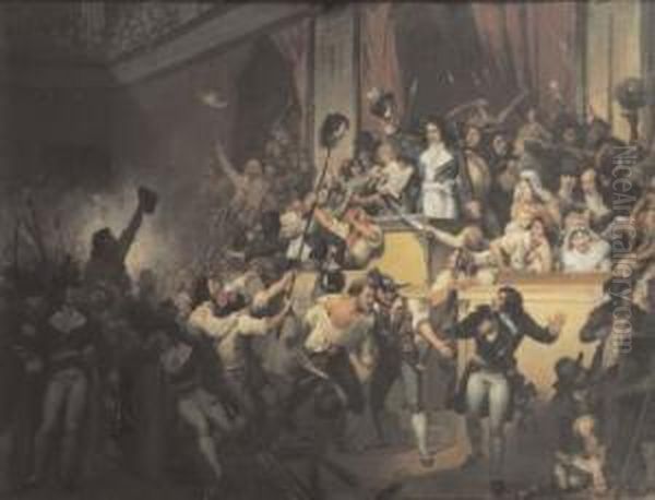 Boissy D'anglas Saluant La Tete Du Depute Feraud Toile Oil Painting by Joseph Desire Court