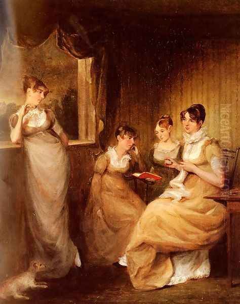 Ladies From The Family Of Mr William Mason Of Colchester Oil Painting by John Constable