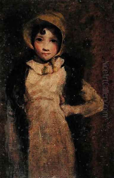 A Girl, thought to be the artist's daughter Oil Painting by John Constable