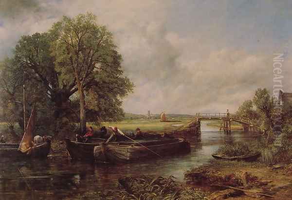 A View On The Stour Near Dedham Oil Painting by John Constable