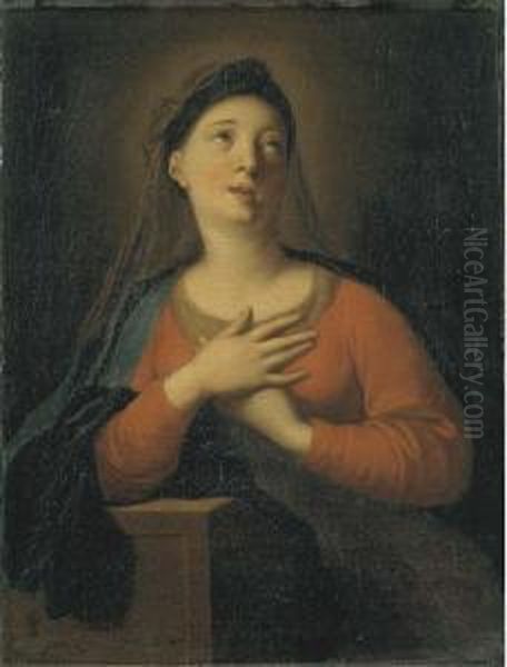 La Madonna Annunciata Oil Painting by Jacques-Francois Courtin