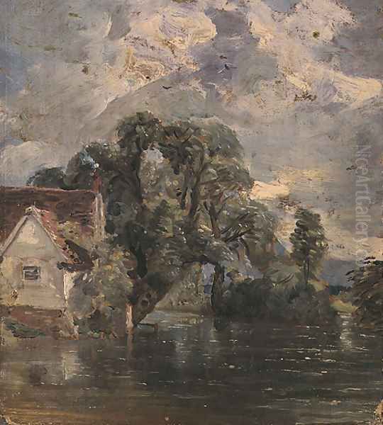 Willy Lot's Cottage, near Flatford Mill Oil Painting by John Constable