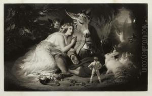 Midsummer Nights Dream Oil Painting by Samuel Cousins