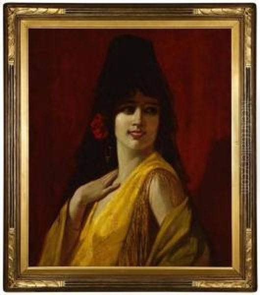 Spanish Woman Oil Painting by Gordon Coutts