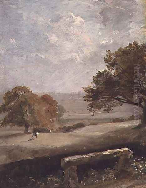 A Park Glade View of Dedham Church Oil Painting by John Constable