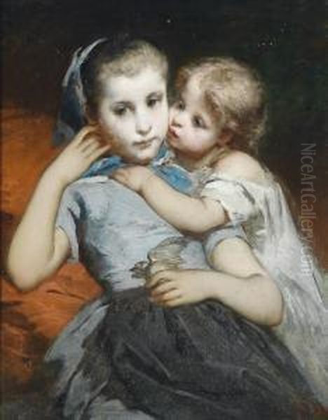 Sisters Oil Painting by Thomas Couture