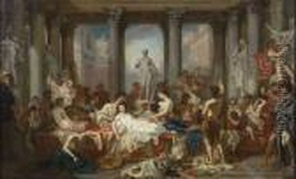 La Decadence Des Romains Oil Painting by Thomas Couture