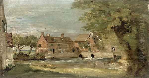 Flatford Mill Oil Painting by John Constable