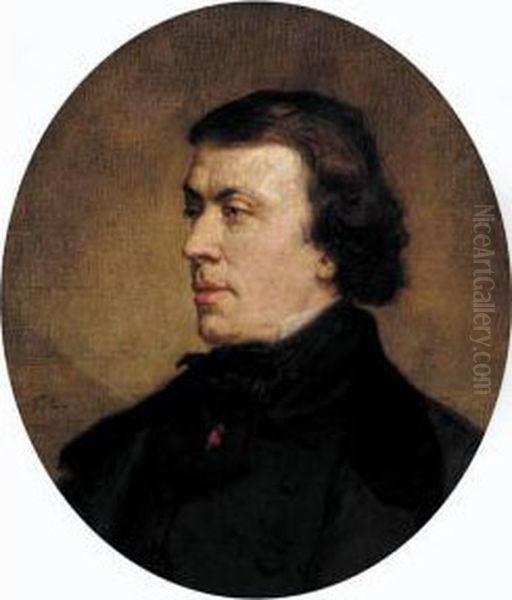 Portrait Of Philip Ricord Oil Painting by Thomas Couture