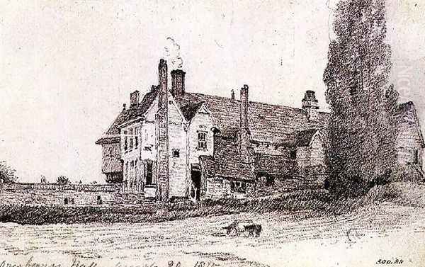 Overbury Hall, Suffolk, 1815 Oil Painting by John Constable