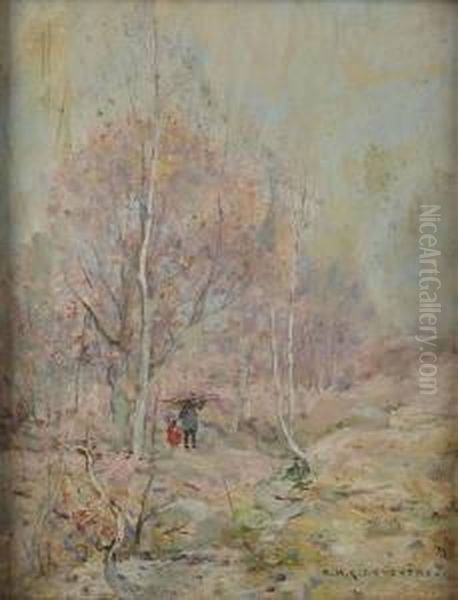 Gathering Firewood Oil Painting by Robert Mcgown Coventry