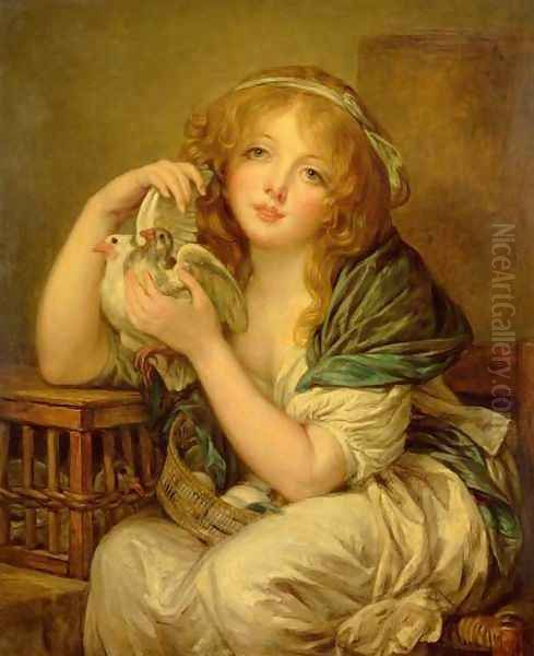 Girl with the Doves Oil Painting by John Constable