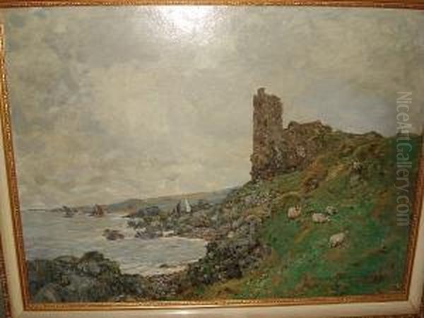 Dunure Castle, Ayrshire Oil Painting by Robert Mcgown Coventry