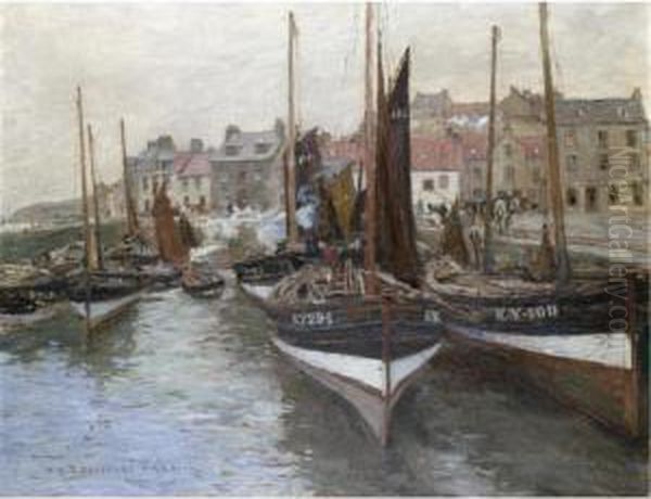 Pittenweem Harbour Oil Painting by Robert Mcgown Coventry