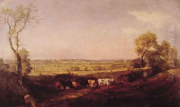 Dedham Vale Morning Oil Painting by John Constable