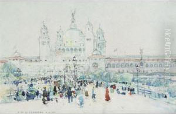 1901 Glasgow Exhibition Oil Painting by Robert Mcgown Coventry