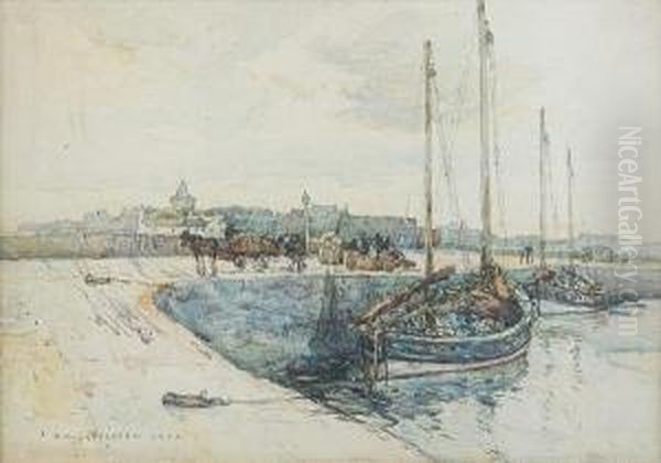 Evening, Anstruther Oil Painting by Robert Mcgown Coventry