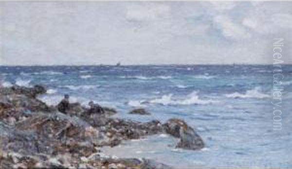 The Rock Pools Oil Painting by Robert Mcgown Coventry