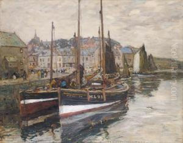 Harbour At Pittenweem Oil Painting by Robert Mcgown Coventry