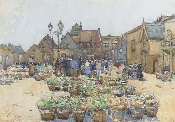 The Vegetable Market Oil Painting by Robert Mcgown Coventry