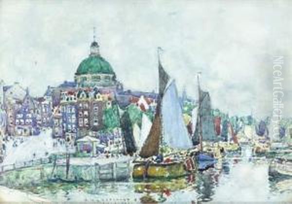 Amsterdam Oil Painting by Robert Mcgown Coventry