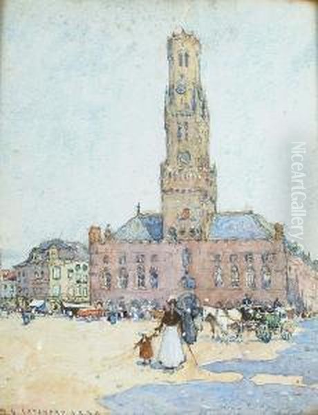 The Belfry At Bruges Oil Painting by Robert Mcgown Coventry