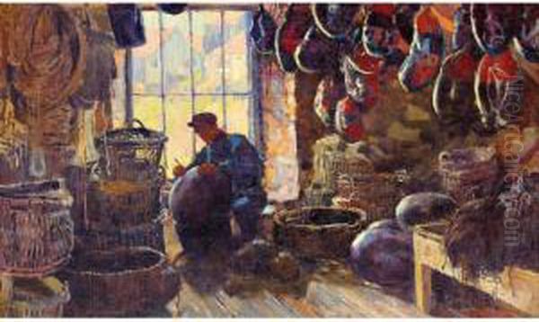 The Fisherman's Shed Oil Painting by Robert Mcgown Coventry