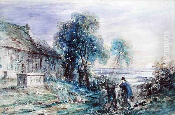 Design for Gray's Elegy Stanza V Oil Painting by John Constable