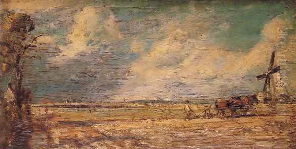 Spring Ploughing Oil Painting by John Constable