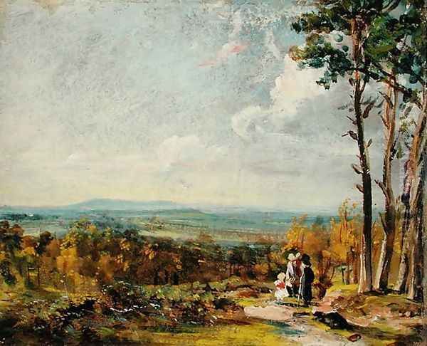 Hampstead Heath Looking Towards Harrow, 1821 Oil Painting by John Constable