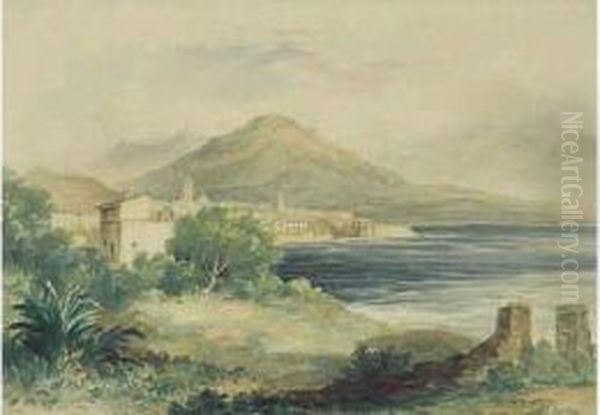 Le Golfe D'ajaccio Oil Painting by William Cowen