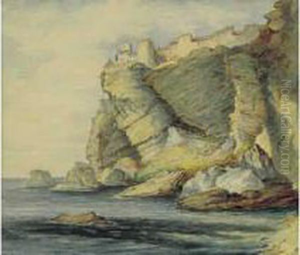 Les Falaises De Bonifacio Oil Painting by William Cowen