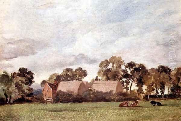 A Suffolk Landscape Oil Painting by John Constable