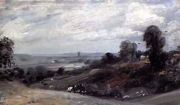 Dedham Vale from Langham Oil Painting by John Constable