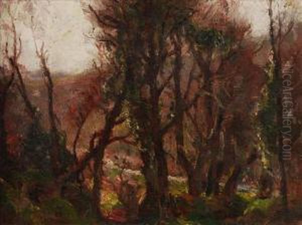 Through The Woodland To The River Oil Painting by Garstin Cox