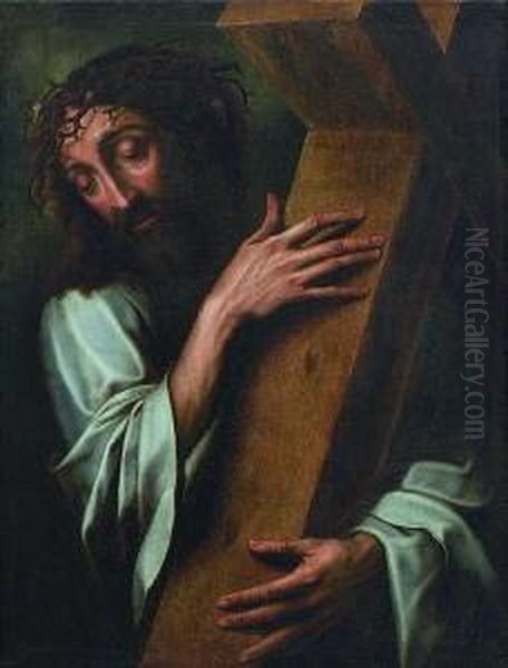 Kreuztragender Christus. Oil Painting by Michiel Van Coxcie