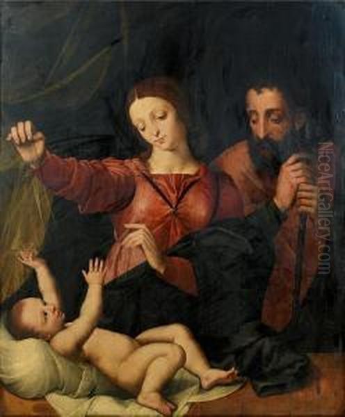 The Holy Family Oil Painting by Michiel Coxie