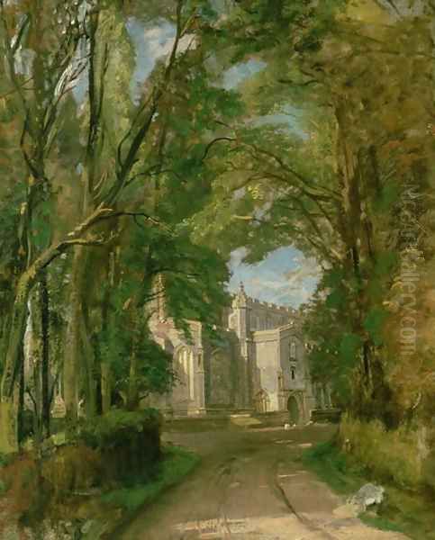 East Bergholt Church Oil Painting by John Constable