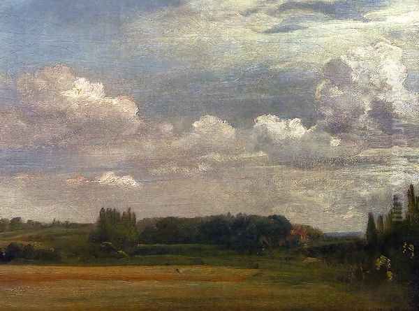 View Towards The Rectory From East Bergholt House Oil Painting by John Constable