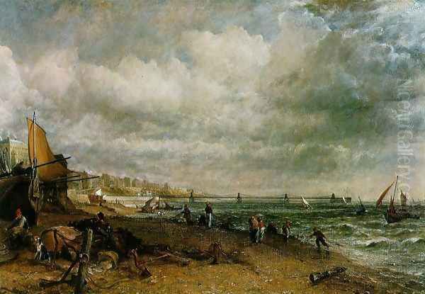 Chain Pier, Brighton Oil Painting by John Constable