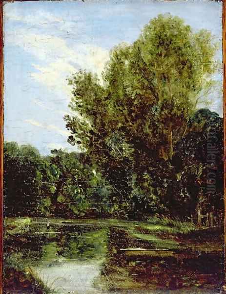 Corner of Hampstead Ponds Oil Painting by John Constable