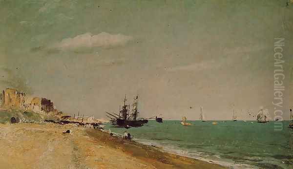 Brighton Beach with colliers, 1824 Oil Painting by John Constable