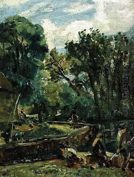 A Study for the Young Waltonians Oil Painting by John Constable