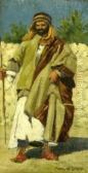 A Peasant Woman Of Jerusalem Oil Painting by Percy Robert Craft