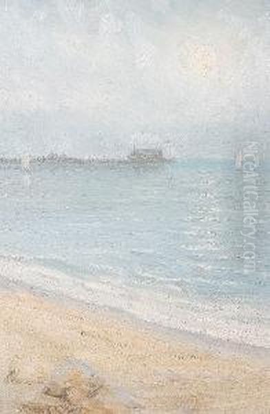 View Of A Pier Oil Painting by Percy Robert Craft