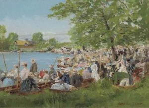 Cambridge Days Oil Painting by Percy Robert Craft