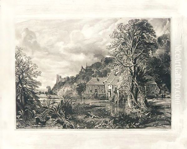 Arundel Mill and Castle, 1835 Oil Painting by John Constable